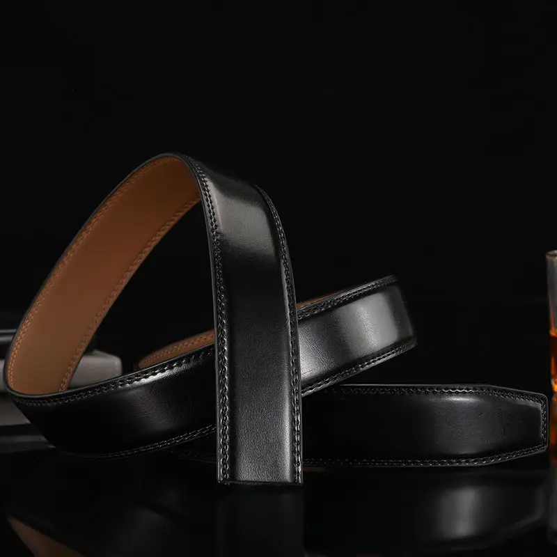 Men's Genuine Leather Belt 3.5cm Buckle-Free Non-Interlayer β feature 6