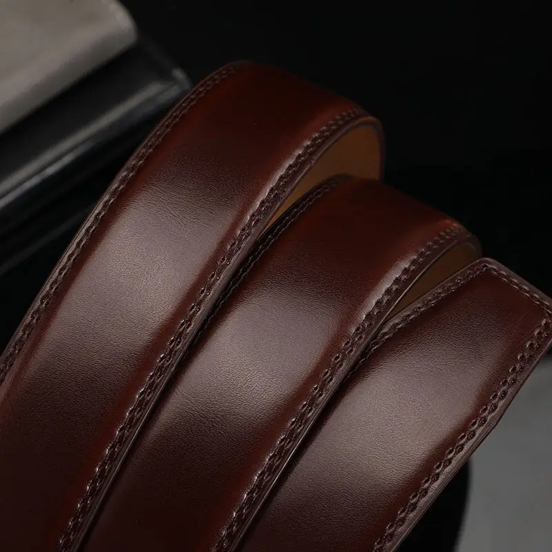 Men's Genuine Leather Belt 3.5cm Buckle-Free Non-Interlayer β feature 8