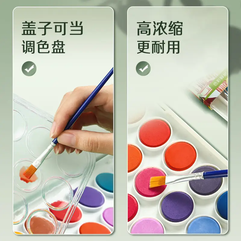 Deli solid paint watercolor paint professional art 36 color 48 color beginner primary school children graffiti