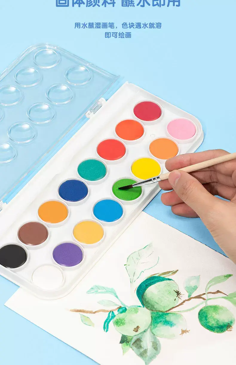 Deli solid paint watercolor paint professional art 36 color 48 color beginner primary school children graffiti — feature 3