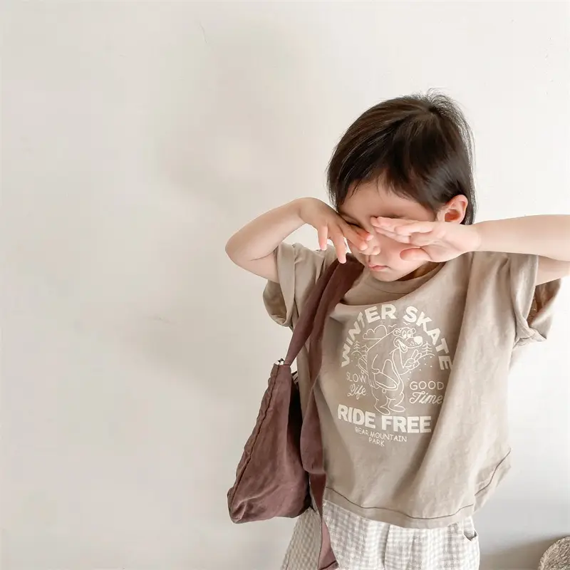 2024 Winter Skate New Kids T-Shirt Cream South Korea - Image 16