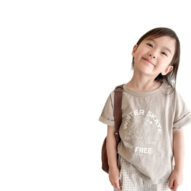 2024 Winter Skate New Kids T-Shirt Cream South Korea - Image 18
