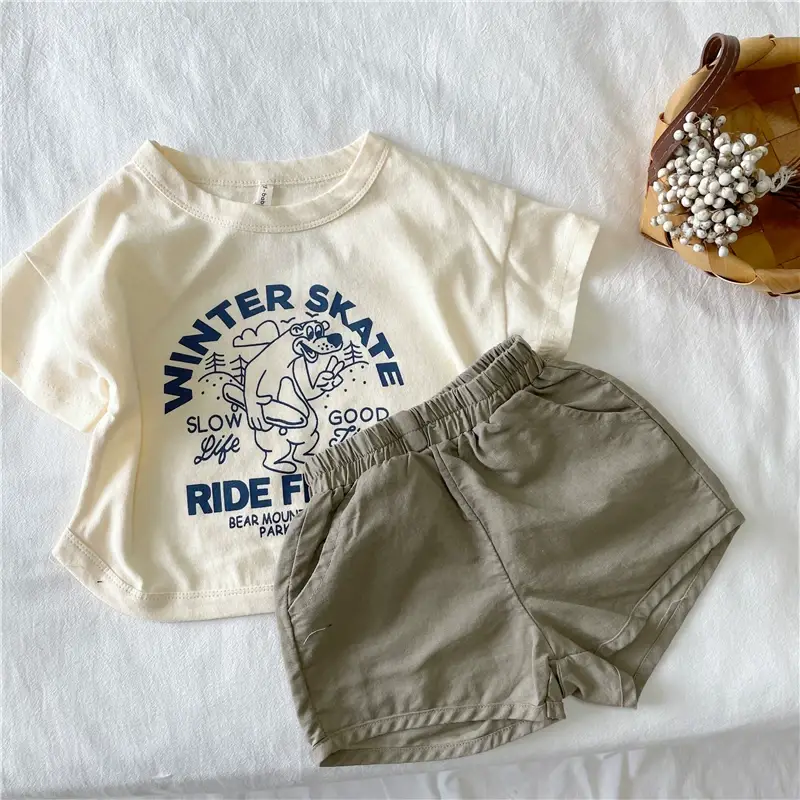2024 Winter Skate New Kids T-Shirt Cream South Korea — feature 1