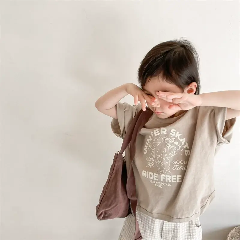 2024 Winter Skate New Kids T-Shirt Cream South Korea — feature 10