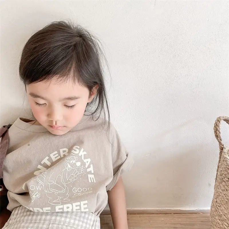2024 Winter Skate New Kids T-Shirt Cream South Korea — feature 11