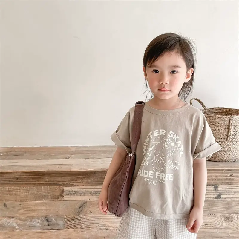 2024 Winter Skate New Kids T-Shirt Cream South Korea — feature 12