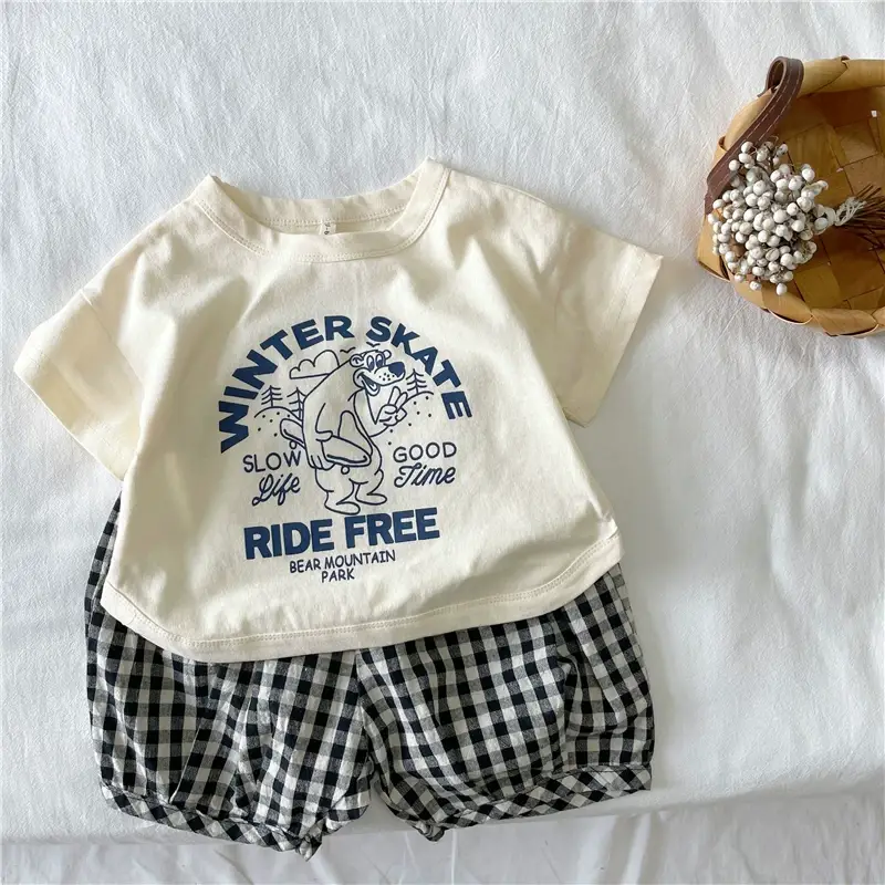 2024 Winter Skate New Kids T-Shirt Cream South Korea — feature 2