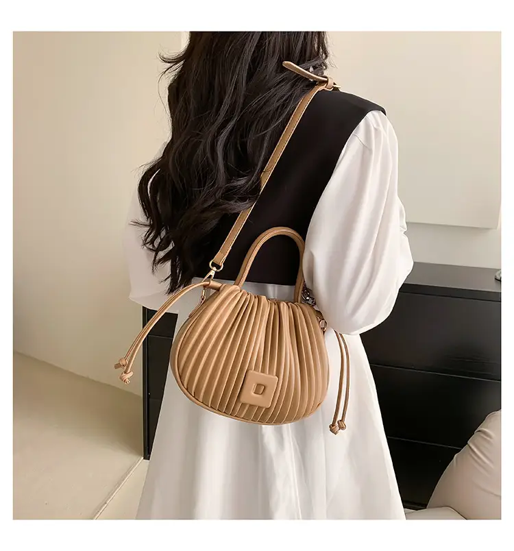 Light Green Pleated Shoulder Bag for Women — feature 22