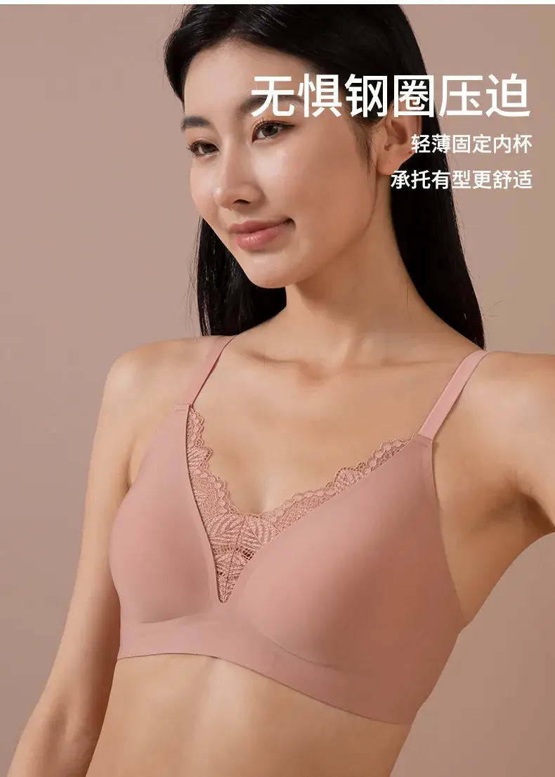 French Lace Push Up Bra Blue Soft Support — feature 17