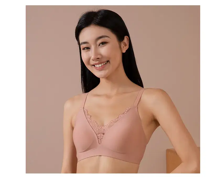 French Lace Push Up Bra Blue Soft Support — feature 23