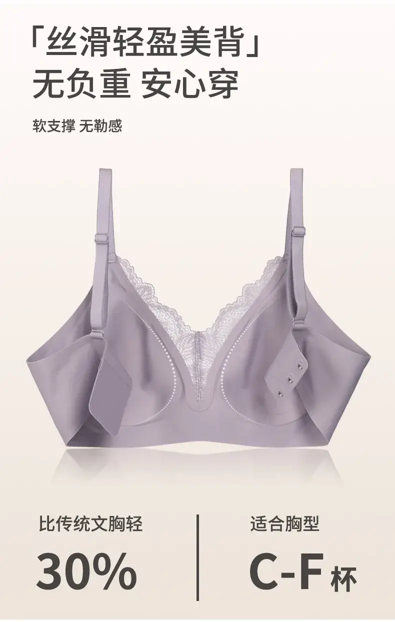 French Lace Push Up Bra Blue Soft Support — feature 8