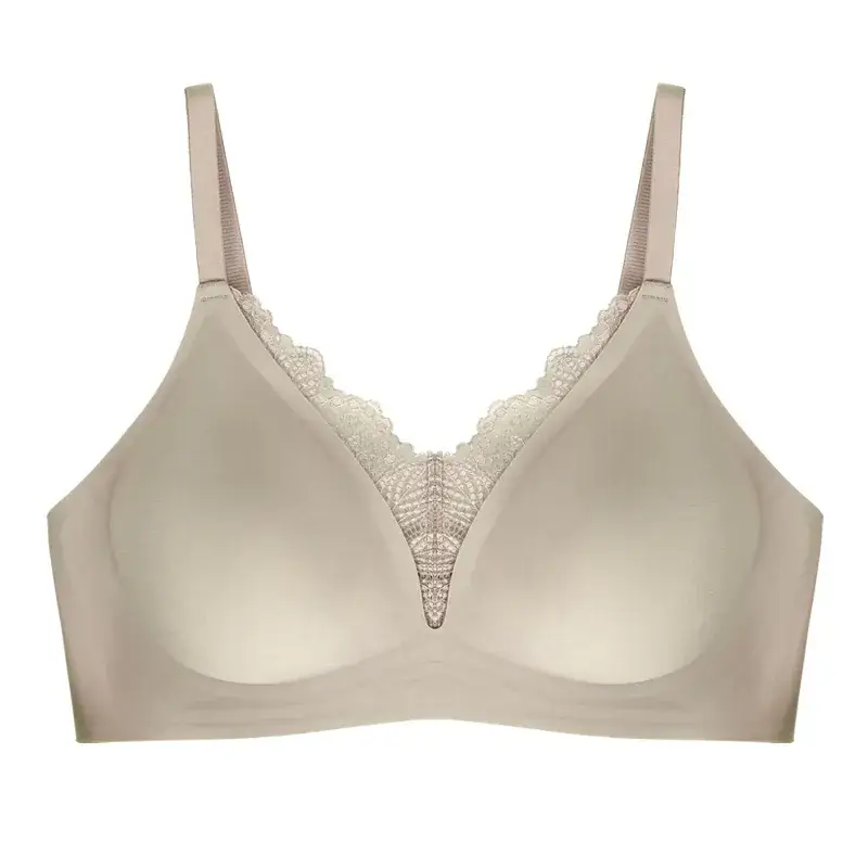 French Lace Push Up Bra Blue Soft Support - Image 2