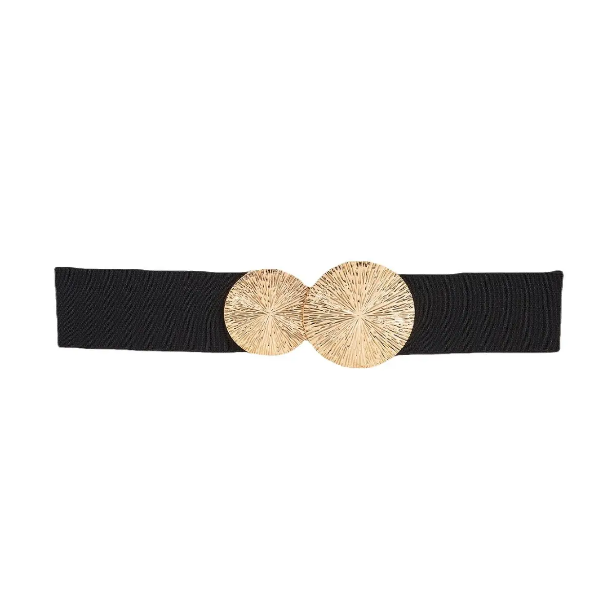Trendy Gold Metallic Belt for Women's Waist Cover