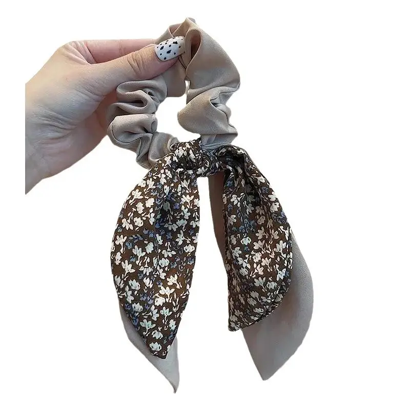 Black Patterned Low Ponytail Hair Band for Women - Image 9