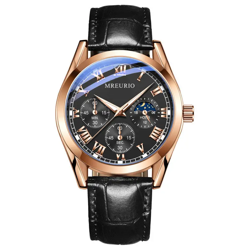 Live Broadcast Popular Business Watch Men's Watch Men's Watch Belt Quartz Foreign Trade Manufacturer Spot Wholesale Dropshipping