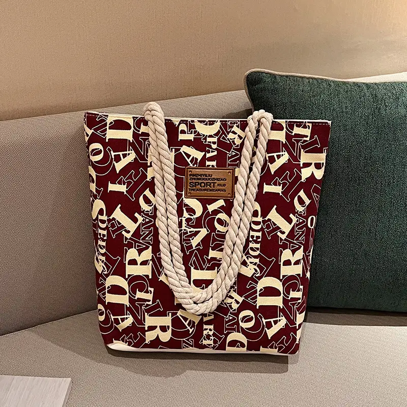 2023 Printed Women's Shoulder Bag Black White