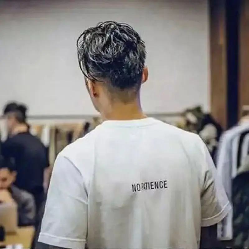 Men Black China Graphic T-Shirt Loose Fit Cotton Summer
