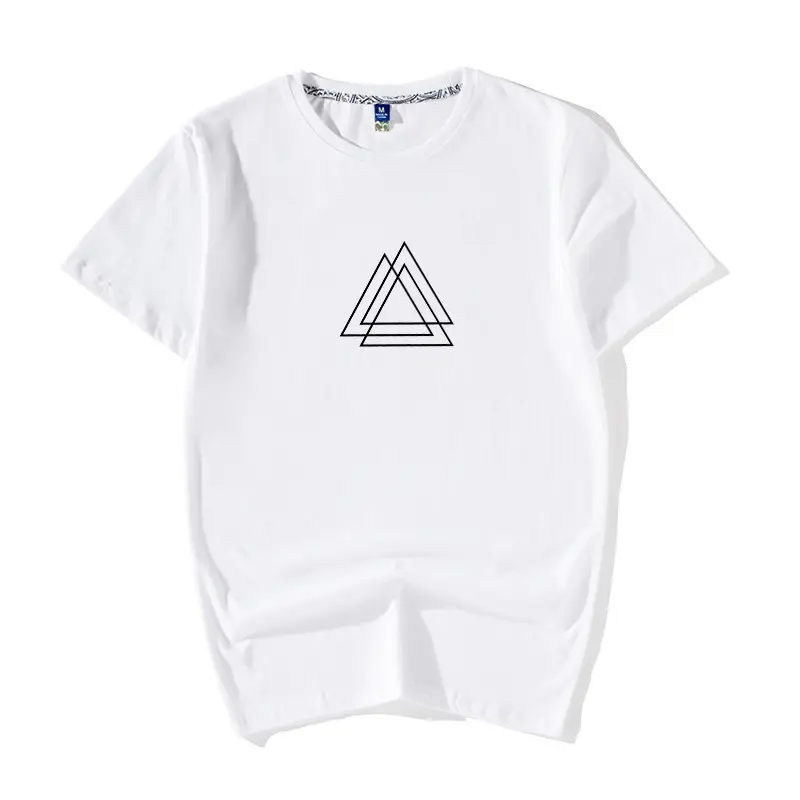 Men Black China Graphic T-Shirt Loose Fit Cotton Summer