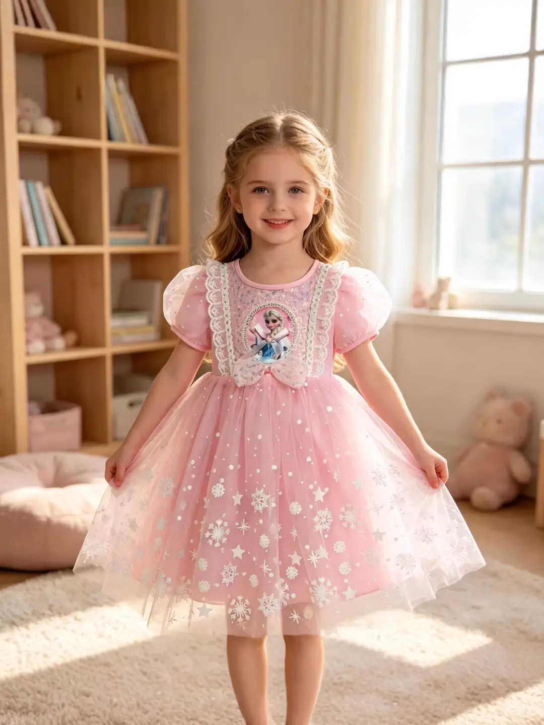 Elsa Princess Dress for Girls, Children's Day Performance Costume, Frozen Elsa Dress, Factory Direct Wholesale - Image 8