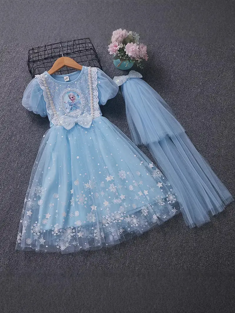 Elsa Princess Dress for Girls, Children's Day Performance Costume, Frozen Elsa Dress, Factory Direct Wholesale - Image 10