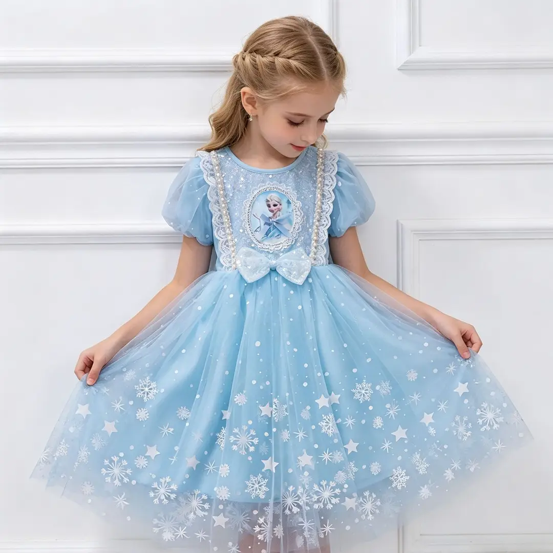 Elsa Princess Dress for Girls, Children's Day Performance Costume, Frozen Elsa Dress, Factory Direct Wholesale — feature 11