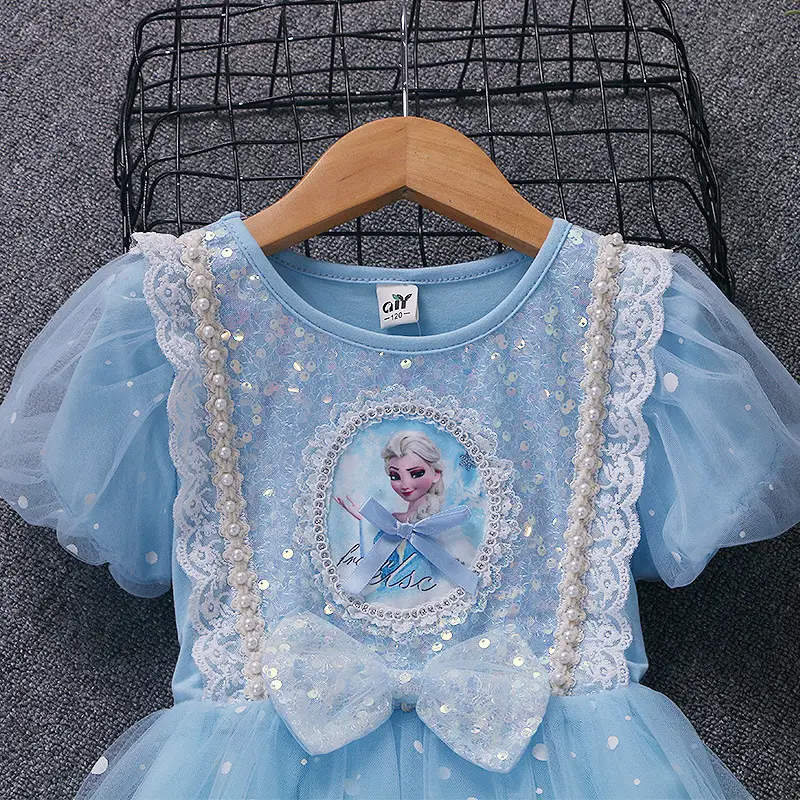Elsa Princess Dress for Girls, Children's Day Performance Costume, Frozen Elsa Dress, Factory Direct Wholesale — feature 20