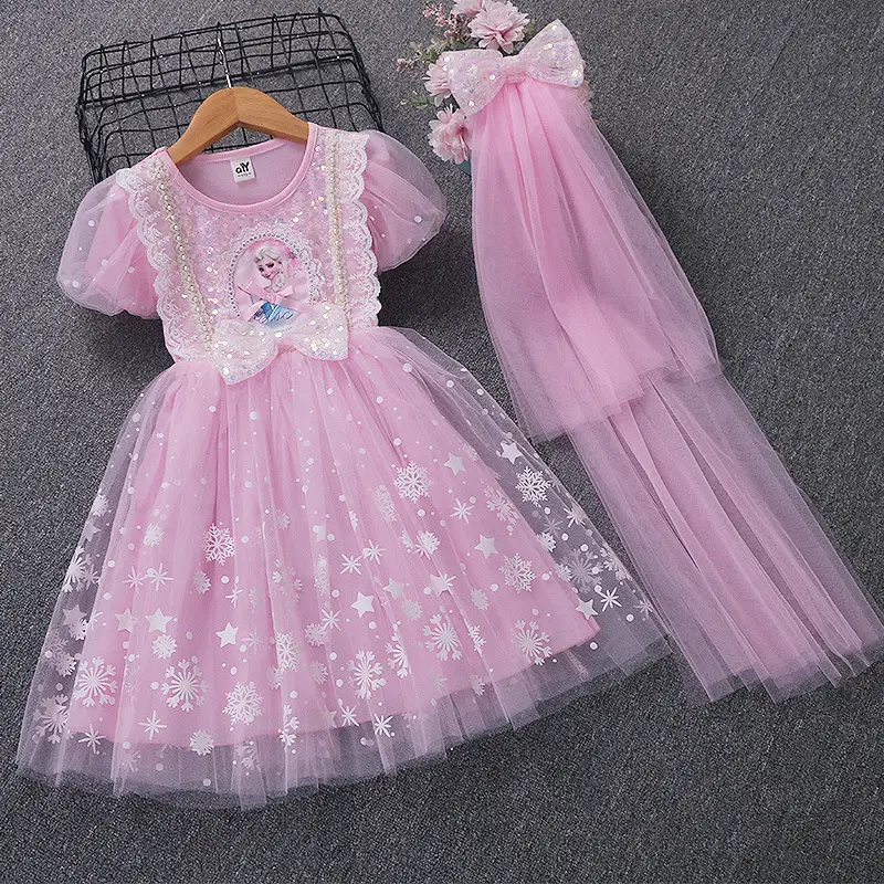 Elsa Princess Dress for Girls, Children's Day Performance Costume, Frozen Elsa Dress, Factory Direct Wholesale — feature 22