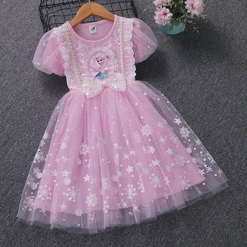 Elsa Princess Dress for Girls, Children's Day Performance Costume, Frozen Elsa Dress, Factory Direct Wholesale — feature 23