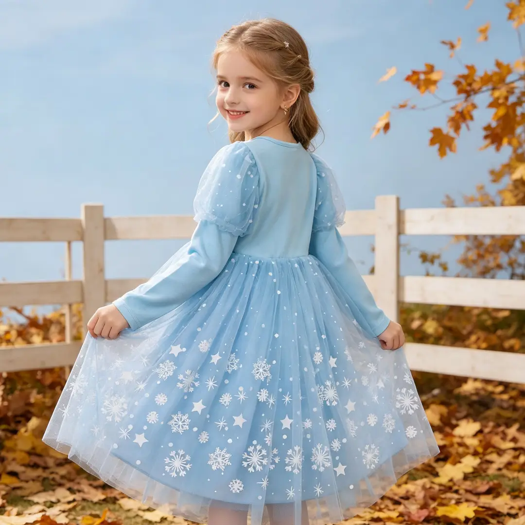 Elsa Princess Dress for Girls, Children's Day Performance Costume, Frozen Elsa Dress, Factory Direct Wholesale — feature 29