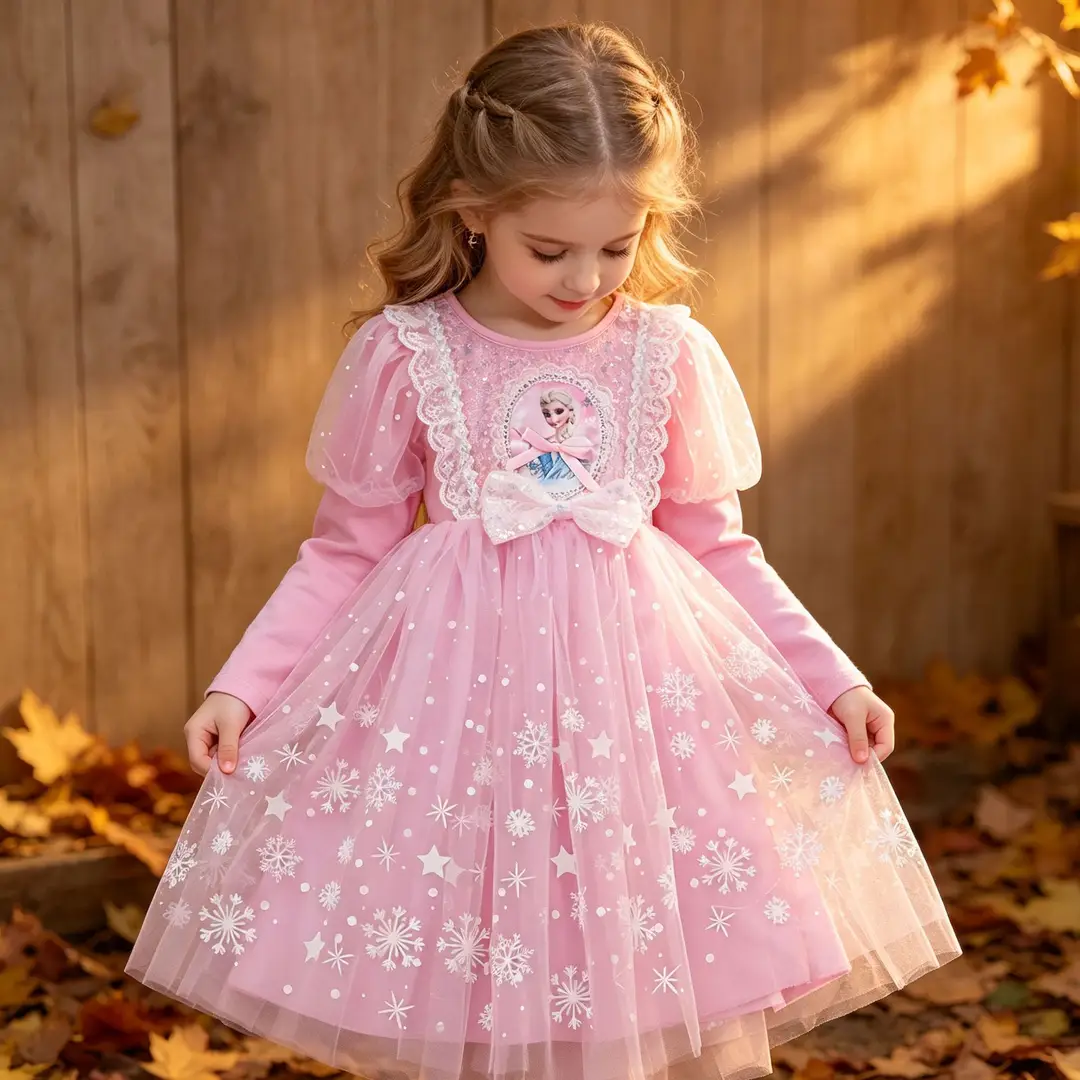 Elsa Princess Dress for Girls, Children's Day Performance Costume, Frozen Elsa Dress, Factory Direct Wholesale — feature 30