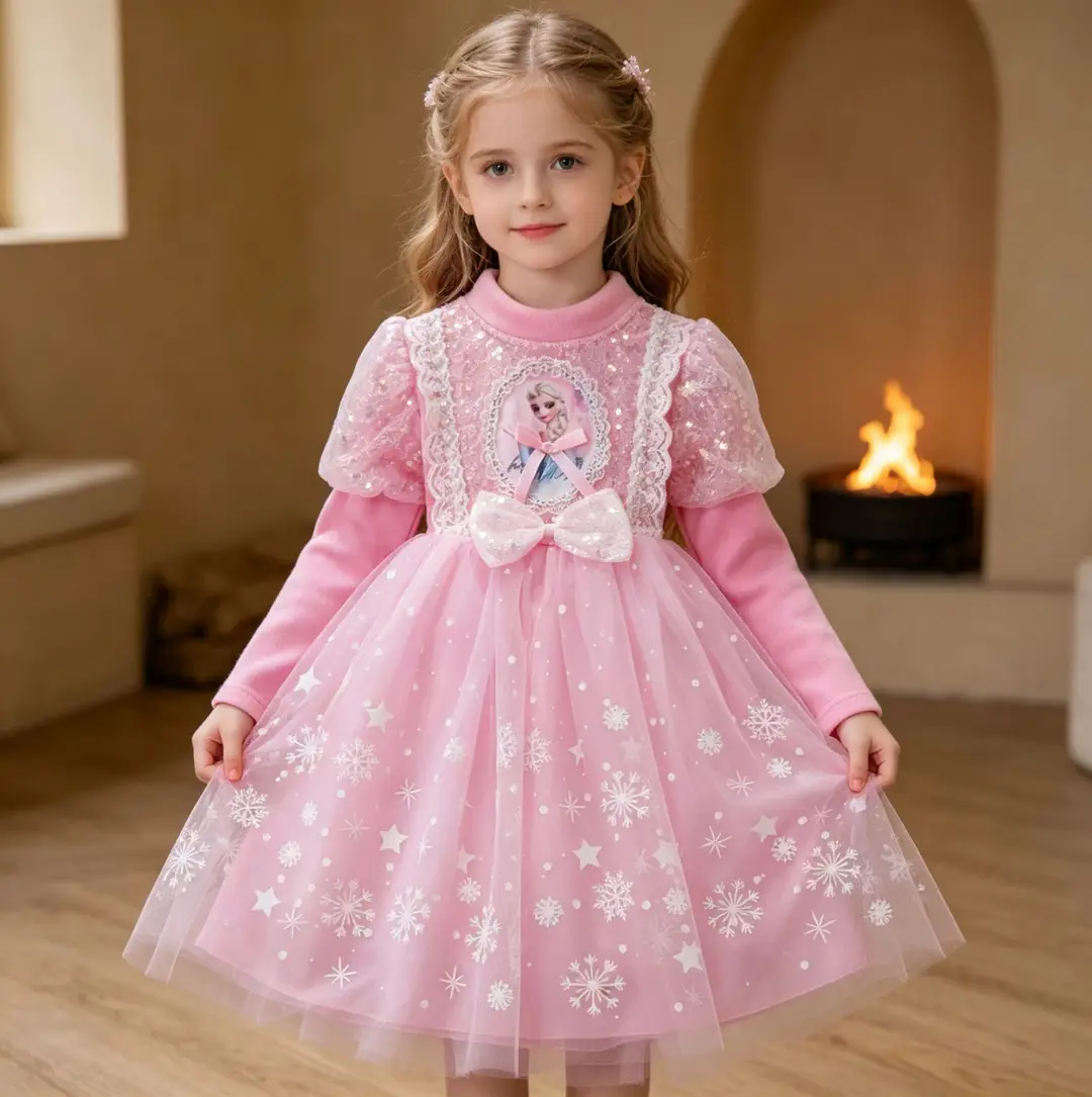 Elsa Princess Dress for Girls, Children's Day Performance Costume, Frozen Elsa Dress, Factory Direct Wholesale — feature 37