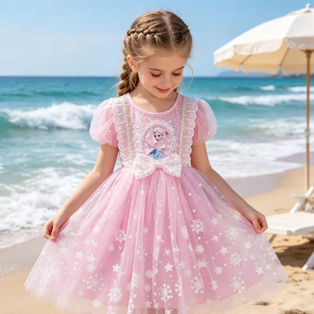 Elsa Princess Dress for Girls, Children's Day Performance Costume, Frozen Elsa Dress, Factory Direct Wholesale — feature 4