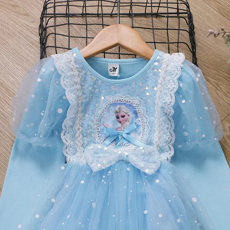 Elsa Princess Dress for Girls, Children's Day Performance Costume, Frozen Elsa Dress, Factory Direct Wholesale — feature 40