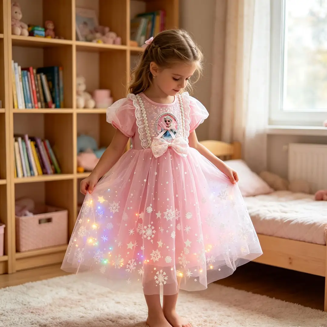 Elsa Princess Dress for Girls, Children's Day Performance Costume, Frozen Elsa Dress, Factory Direct Wholesale — feature 9