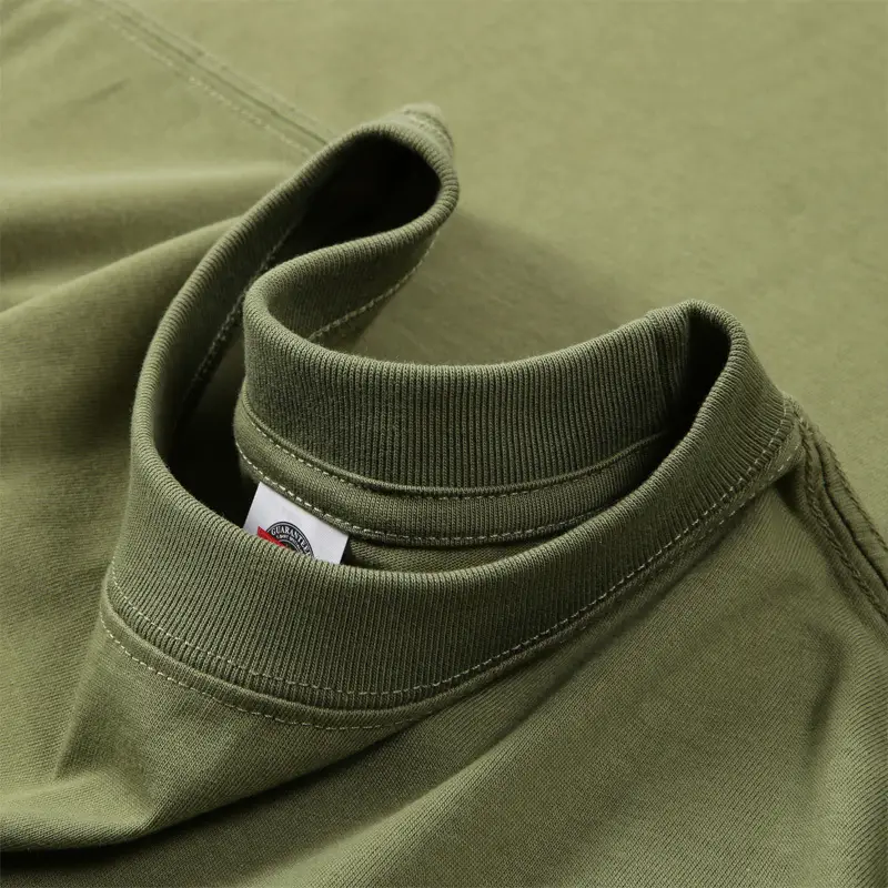 Dengjue Men Navy Cotton T-Shirt 210g Loose Drop Shoulder - Image 10