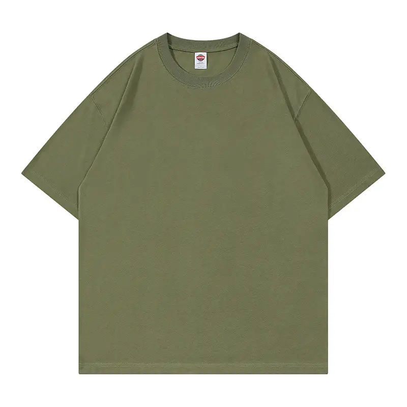 Dengjue Men Navy Cotton T-Shirt 210g Loose Drop Shoulder - Image 4