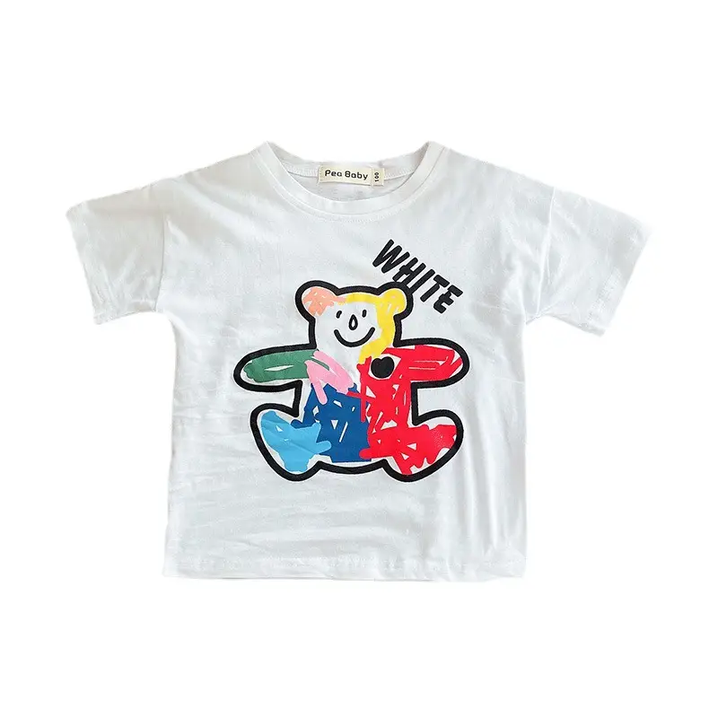 100 Cotton Cartoon T-Shirt for Boys Girls Medium Large - Image 7