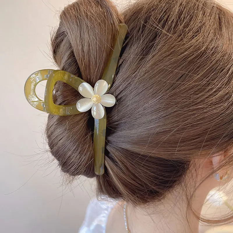 Advanced Sense Flower Hairpin Women's Head Refined Grab Shark Clip