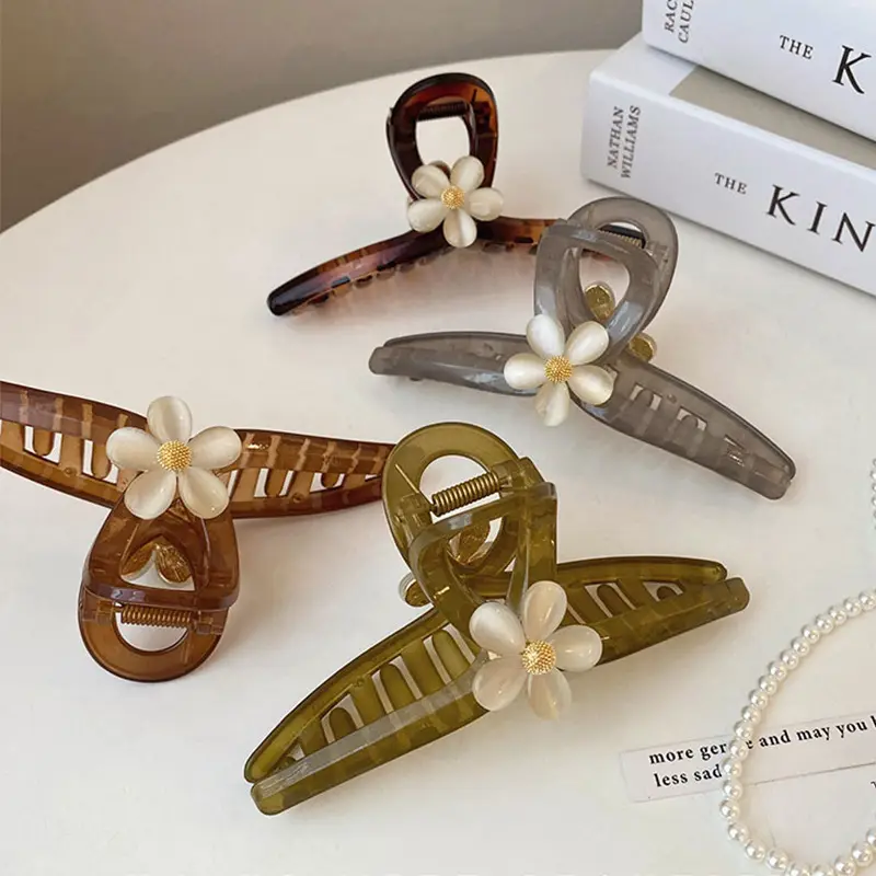 Advanced Sense Flower Hairpin Women's Head Refined Grab Shark Clip