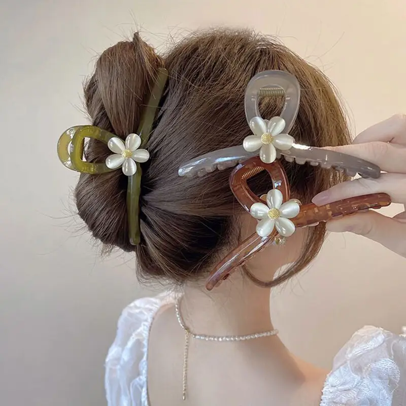 Advanced Sense Flower Hairpin Women's Head Refined Grab Shark Clip