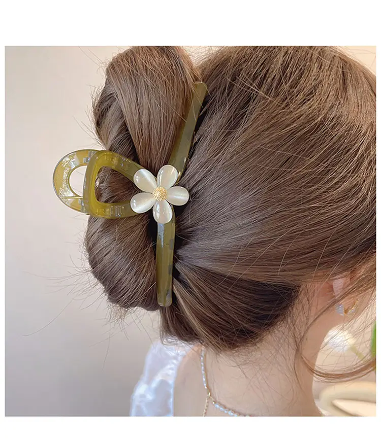 Advanced Sense Flower Hairpin Women's Head Refined Grab Shark Clip — feature 1