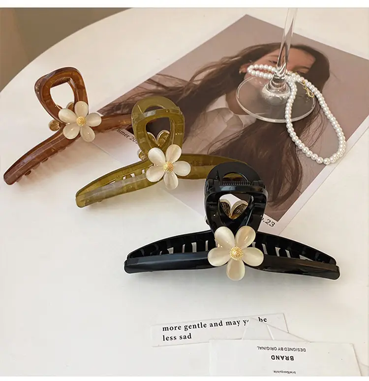 Advanced Sense Flower Hairpin Women's Head Refined Grab Shark Clip — feature 10