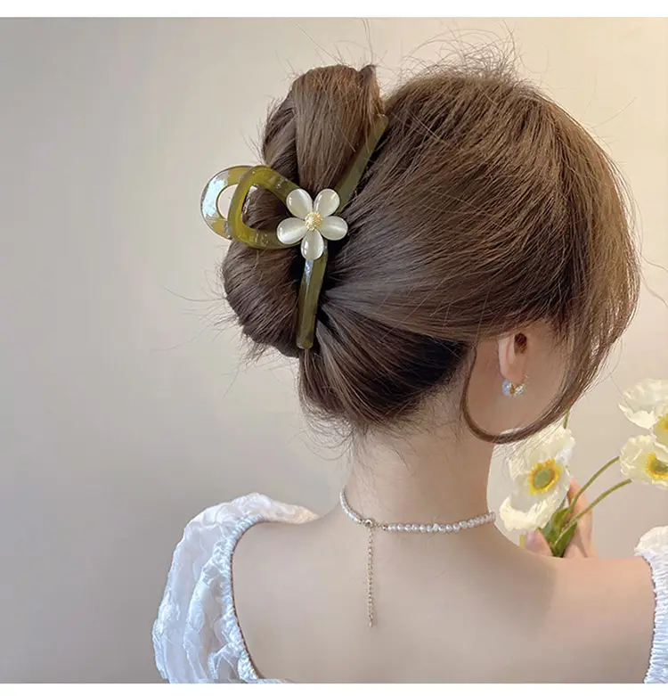 Advanced Sense Flower Hairpin Women's Head Refined Grab Shark Clip — feature 11