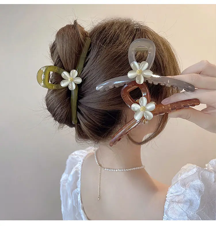 Advanced Sense Flower Hairpin Women's Head Refined Grab Shark Clip — feature 12