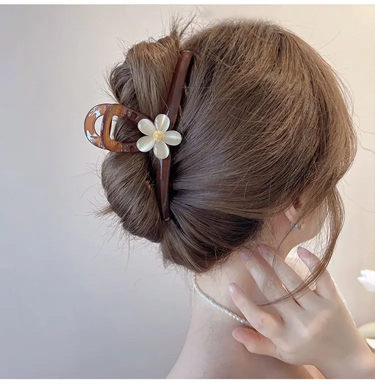 Advanced Sense Flower Hairpin Women's Head Refined Grab Shark Clip — feature 13