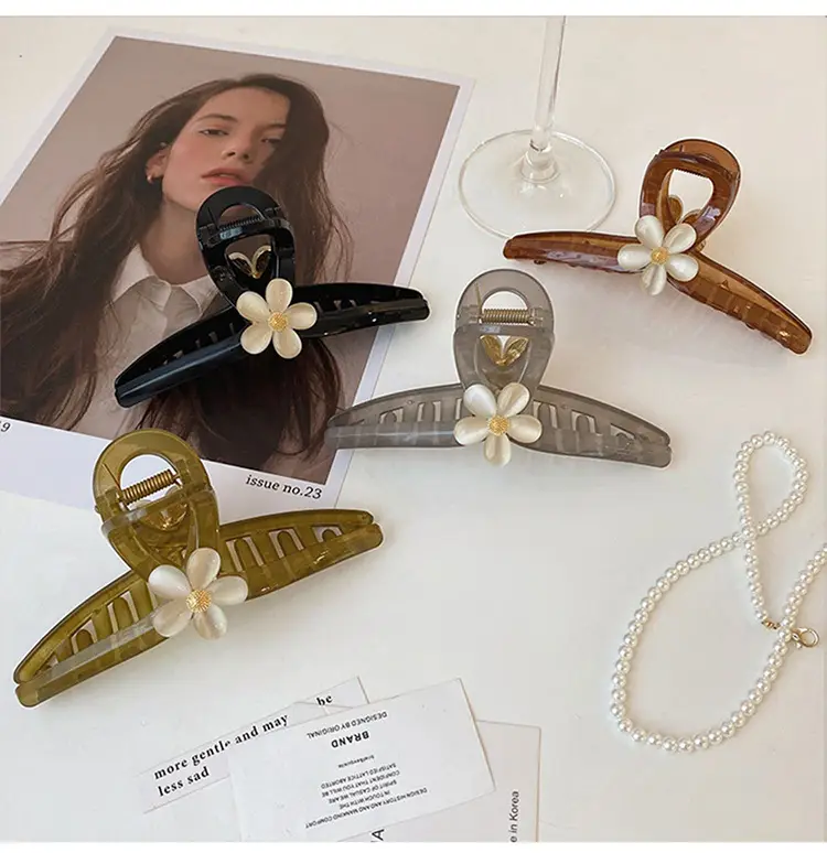 Advanced Sense Flower Hairpin Women's Head Refined Grab Shark Clip — feature 14