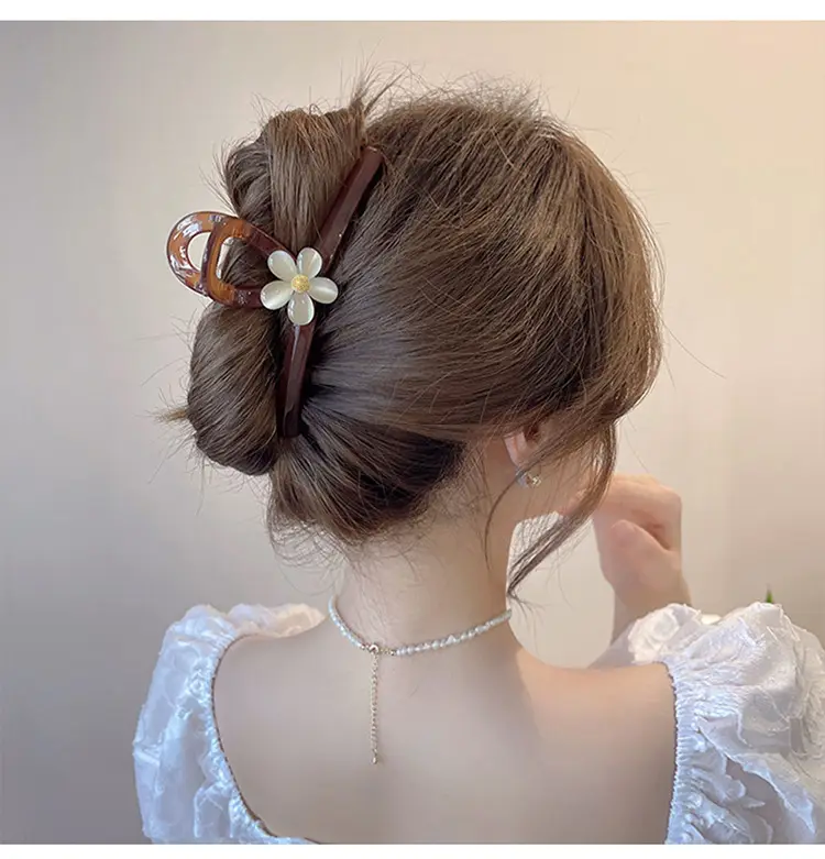 Advanced Sense Flower Hairpin Women's Head Refined Grab Shark Clip — feature 15