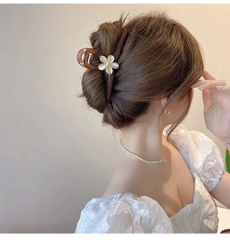 Advanced Sense Flower Hairpin Women's Head Refined Grab Shark Clip — feature 17