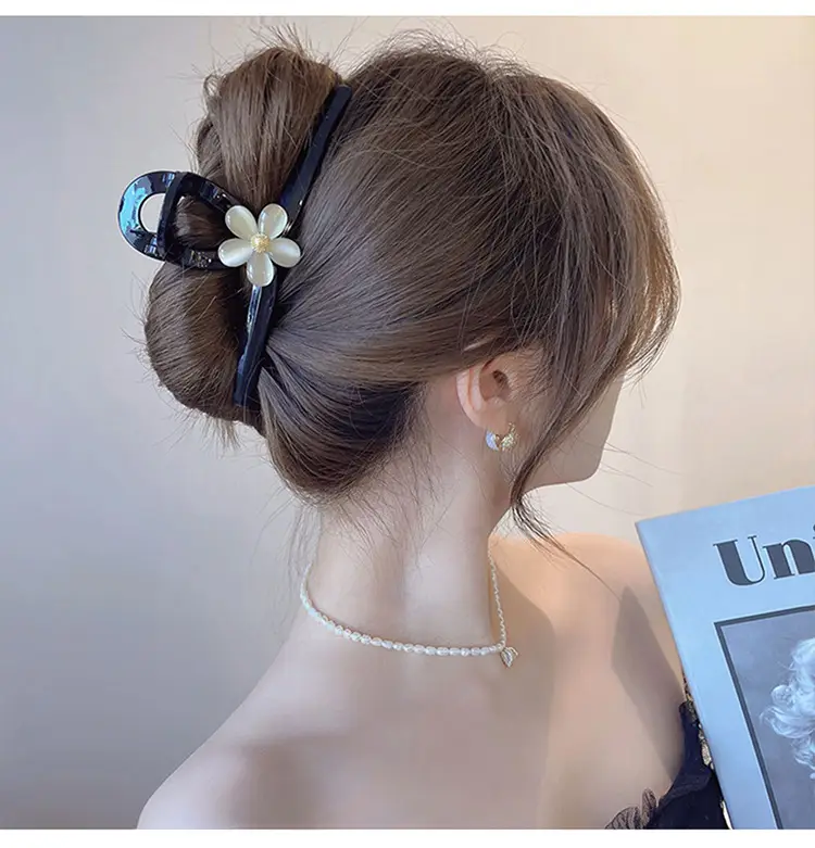Advanced Sense Flower Hairpin Women's Head Refined Grab Shark Clip — feature 4