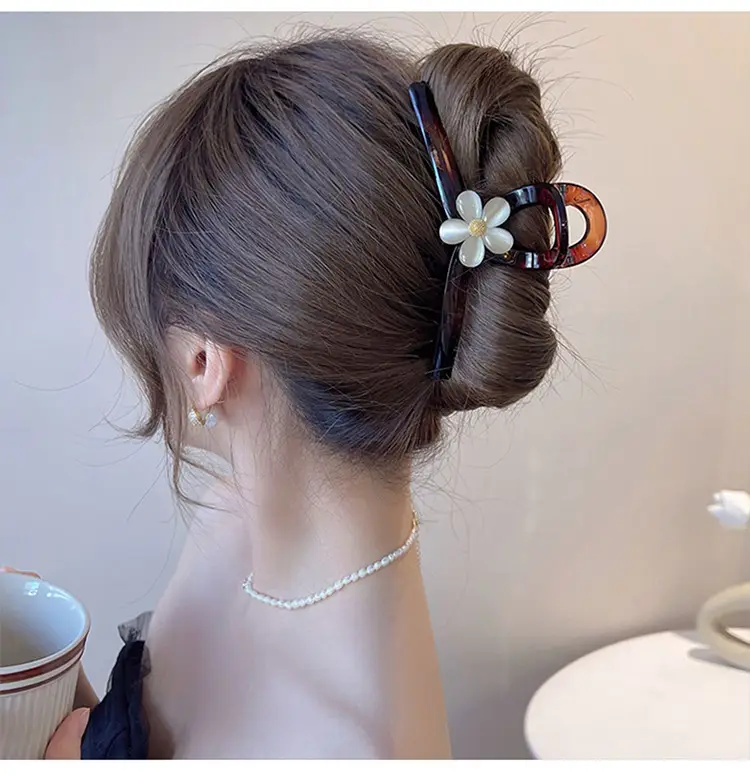 Advanced Sense Flower Hairpin Women's Head Refined Grab Shark Clip — feature 5